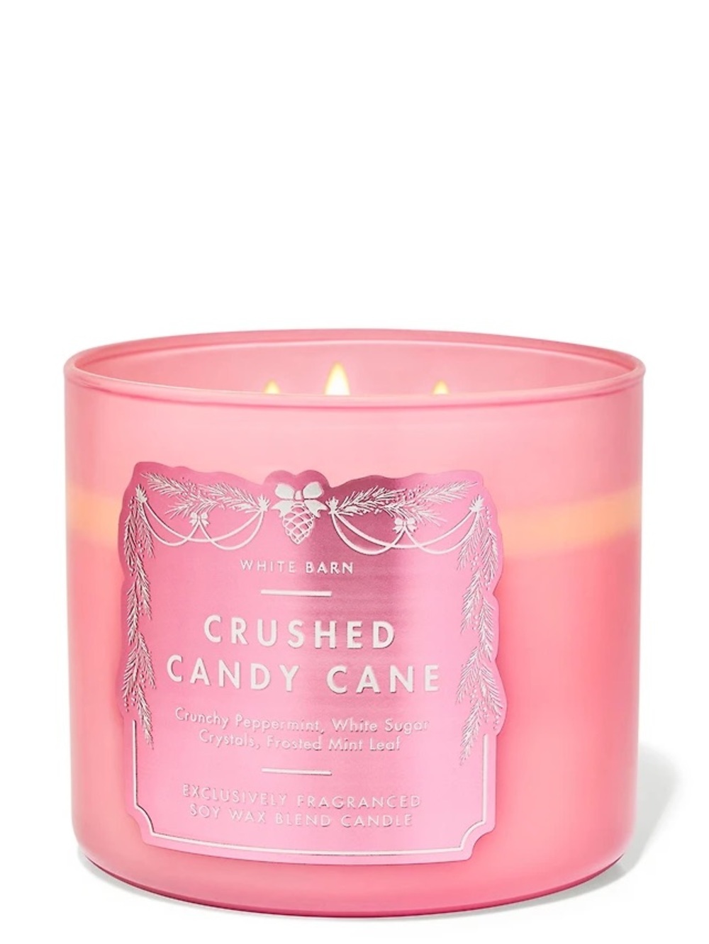 White Barn Crushed Candy Cane 3-Wick Candle